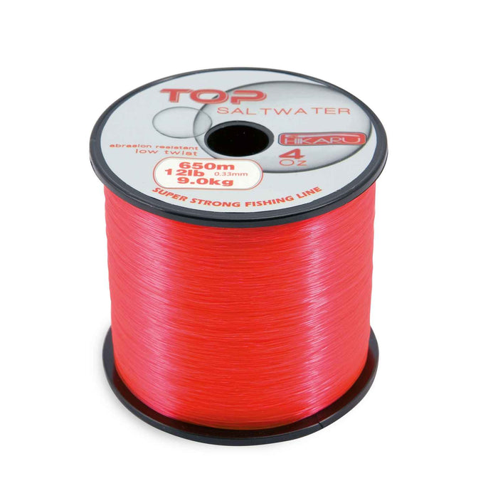 Fil de pêche Saltwater Top 550m rouge 0,50 Hikaru 3001030