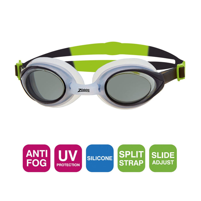 Occhialini da nuoto Bondi Bianco-Lime Lenti Fumè Tinte Zoggs 461004WHBLTSM