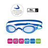Occhialini da nuoto Fusion Air Blu-Bianco Lenti Tinte-Blu Zoggs 461012BLWHTBL
