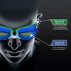 Occhialini da nuoto Predator Nero-Verde-Trasparenti Piccolo Zoggs 461037BKGNCLRS