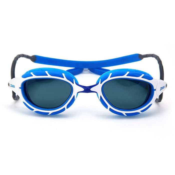Occhialini da nuoto Predator Blu-Bianco Tinti-Smoke Lenti Piccolo Zoggs 461037BLWHTSMS