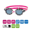 Occhialini da nuoto Predator Rosa-Bianco Tinti-Smoke Lenti Piccolo Zoggs 461037PKWHTSMS