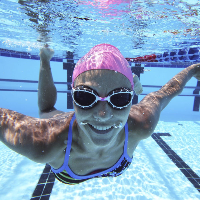Occhialini da nuoto Predator Rosa-Bianco Tinti-Smoke Lenti Piccolo Zoggs 461037PKWHTSMS