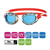 Occhialini da nuoto Predator Bianco-Rosso Tinti-Blu Lenti Regular Zoggs 461037WHRDTBLR