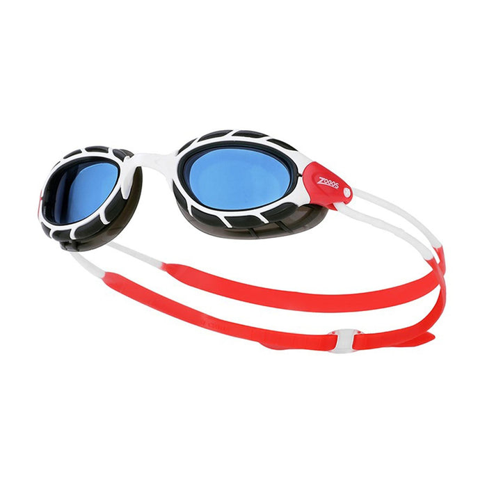 Occhialini da nuoto Predator Bianco-Rosso Tinti-Blu Lenti Regular Zoggs 461037WHRDTBLR