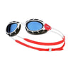 Occhialini da nuoto Predator Bianco-Rosso Tinti-Blu Lenti Regular Zoggs 461037WHRDTBLR