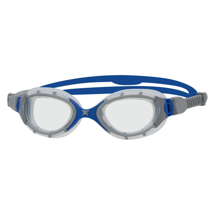 Occhialini da nuoto Predator Flex Grigio-Blu-Trasparenti Piccolo Zoggs 461041GYBLCLRS