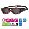 Occhialini da nuoto Predator Flex Polarizzati Nero-Rosso-Smoke Piccolo Zoggs 461043BKRDPSMS