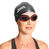 Occhialini da nuoto Predator Flex Polarizzati Nero-Rosso-Smoke Piccolo Zoggs 461043BKRDPSMS