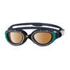 Occhialini da nuoto Predator Flex Polarizzati Ultra Nero-Verde Regular Zoggs 461046BKGNPCPR