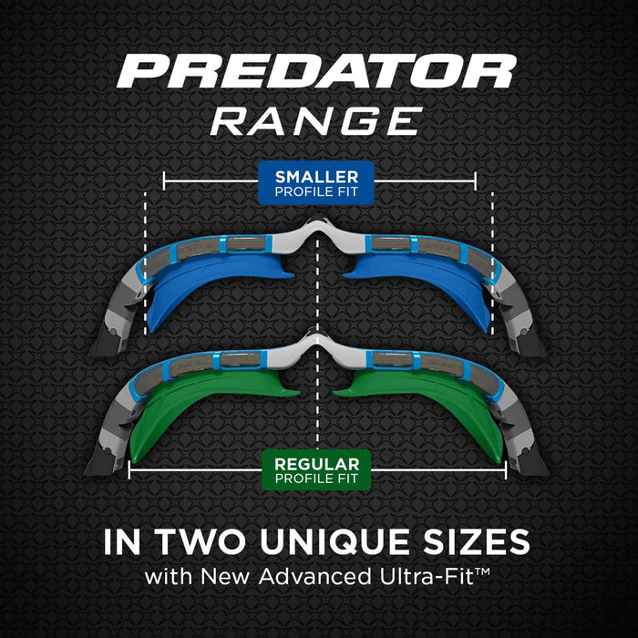 Occhialini da nuoto Predator Flex Polarizzati Ultra Nero-Verde Piccolo Zoggs 461046BKGNPCPS