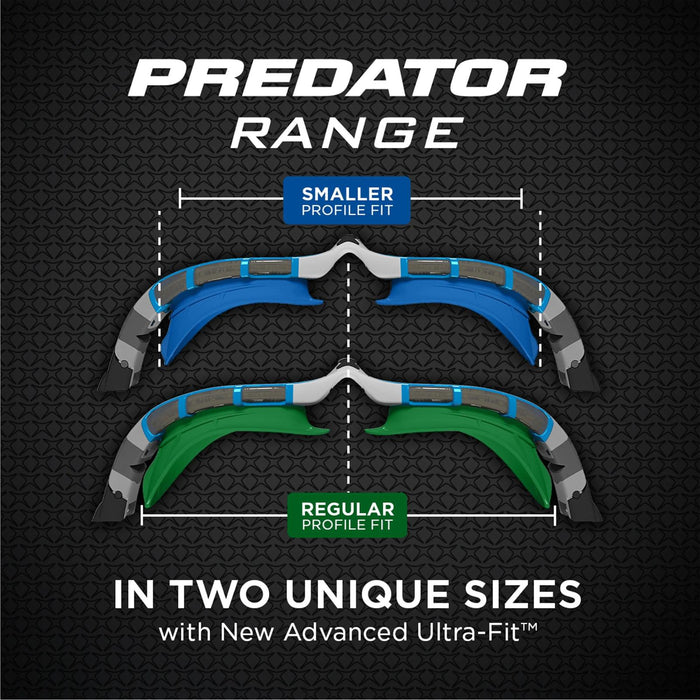 Occhialini da nuoto Predator Flex Titanio Blu Specchiato-Blu Lenti Regular Zoggs 461054BLBLMBLR