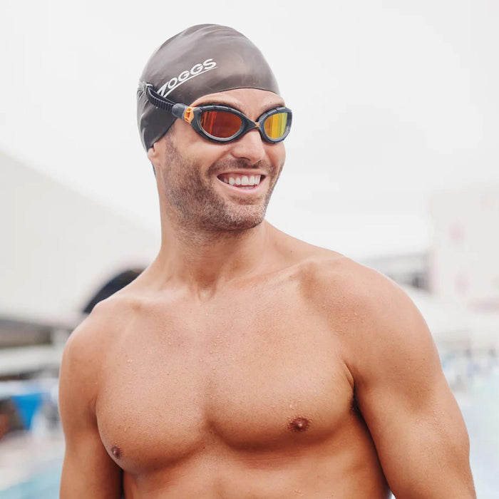 Occhialini da nuoto Predator Flex Titanio Grigio-Nero Specchiato-Arancione Lenti Regular Zoggs 461054GYBKMO