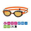 Occhialini da nuoto Predator Polarizzati Ultra Grigio-Arancione Piccolo Zoggs 461058GYORPCPS