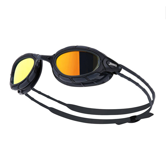 Occhialini da nuoto Predator Titanio Grigio-Nero Specchiato-Arancione Lenti Regular Zoggs 461065GYBKMORR