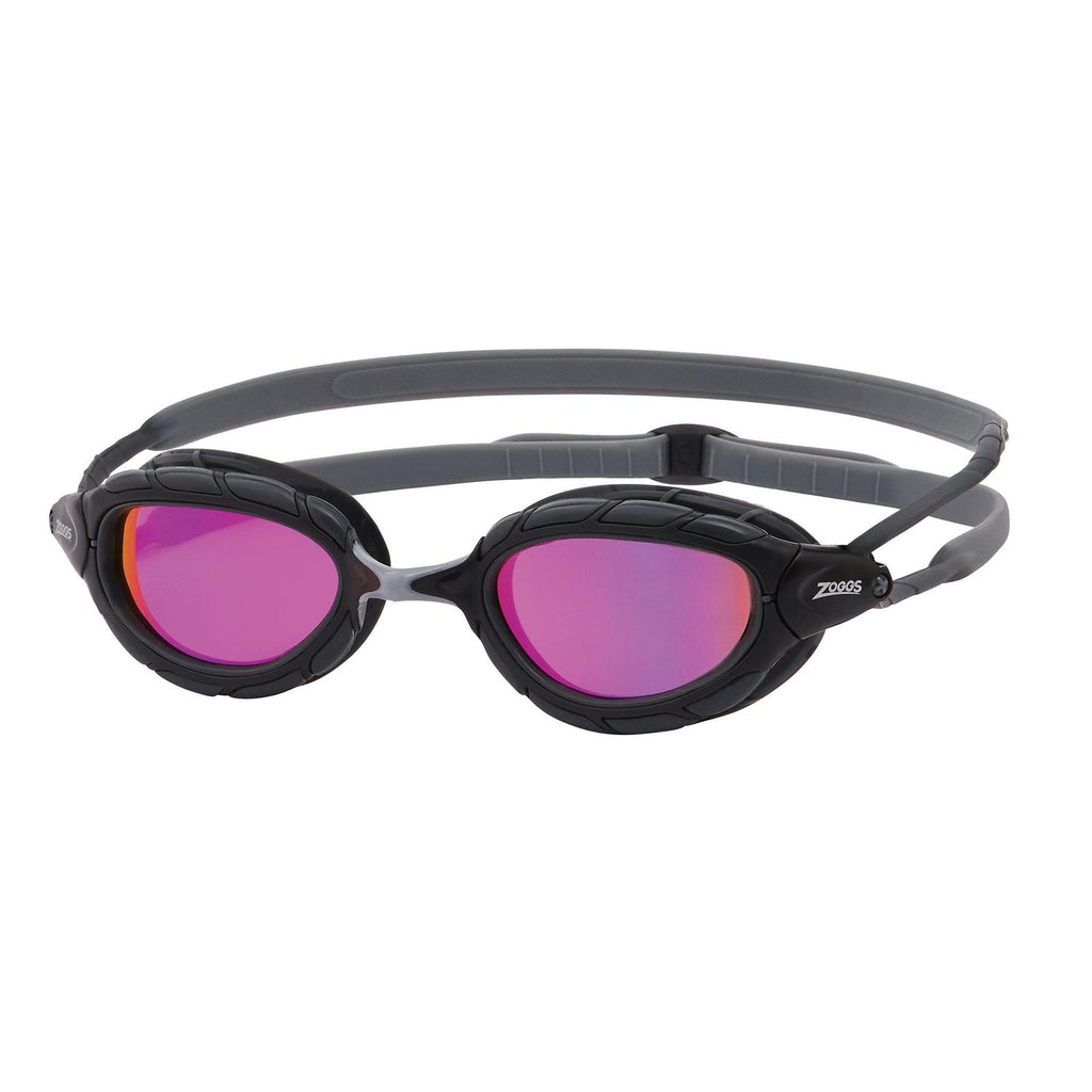 Occhialini da nuoto Predator Titanio Grigio-Nero Specchiato-Rosa Lenti Piccolo Zoggs 461065GYBKMPKS