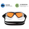 Maschera da nuoto tri vision grigio-nero lenti tonalità rame Zoggs 461075GYBKTCP