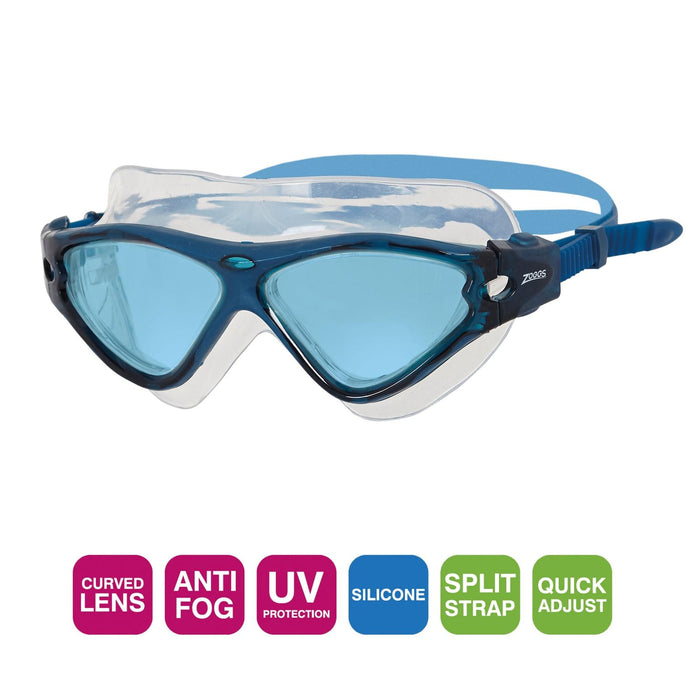 Maschera da nuoto tri vision blu navy lenti tonalità blu Zoggs 461075NVBLTBL