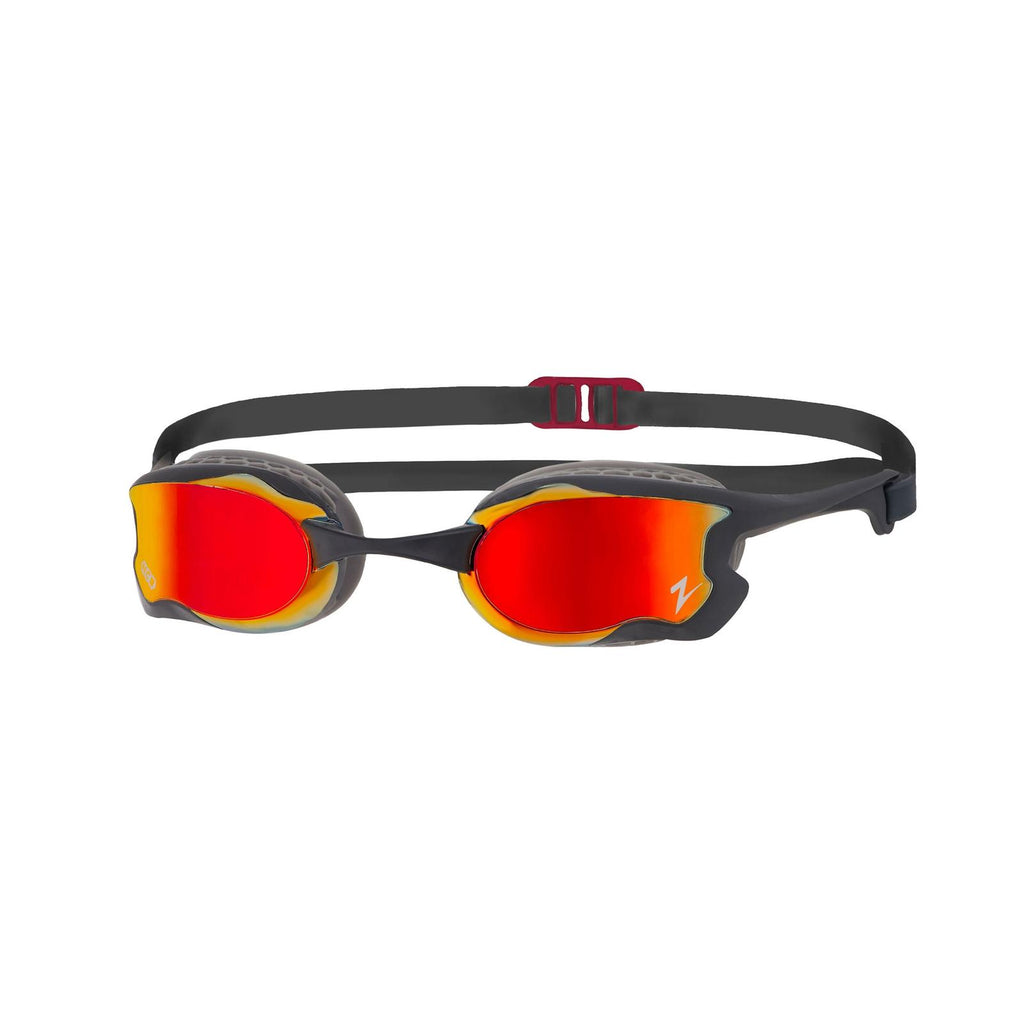 Occhialini da nuoto Raptor Hcb Titanio Grigio-Nero Specchiato-Rosso Lenti Zoggs 461085GYBKMRD