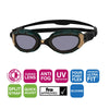 Maschere da nuoto Predator Flex Titanio Reactor Nero-Oro Small Zoggs 461089BKGORTIS
