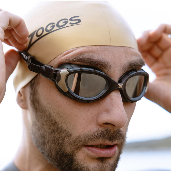 Maschere da nuoto Predator Flex Titanio Reactor Nero-Oro Small Zoggs 461089BKGORTIS