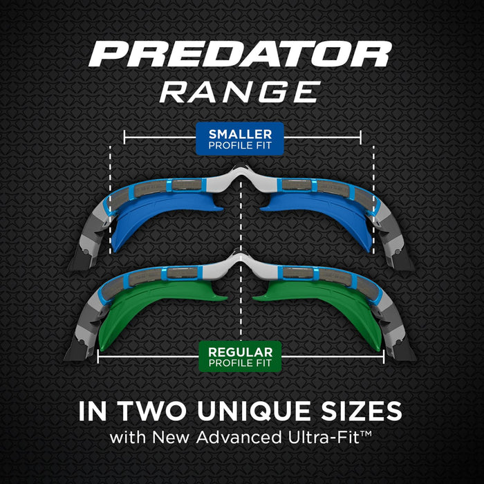 Maschere da nuoto Predator Flex Titanio Reactor Nero-Oro Small Zoggs 461089BKGORTIS