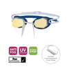 Occhialini da nuoto Diamond Titanio-Blu-Bianco Specchiato Oro Lenti Zoggs 461090BLWHMGD