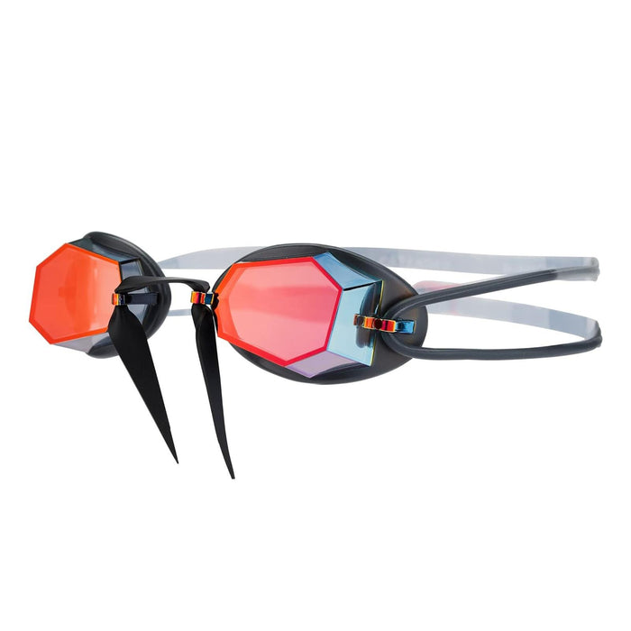 Occhialini da nuoto Diamond Titanio-Grigio-Nero Specchiato Rosso Lenti Zoggs 461090GYBKMRD