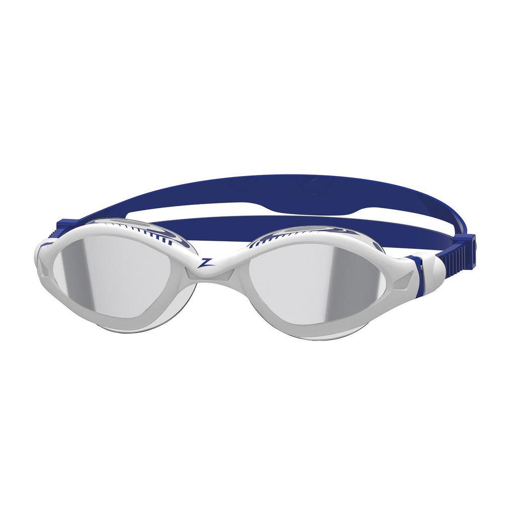 Occhialini da nuoto Tiger Lsr+ Titanio Bianco-Blu Lenti Specchiate-Fumo Piccole Zoggs 461092WHBLMSMS
