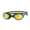 Occhialini da nuoto Tiger Titanio Nero-Giallo Lenti Specchiate-Lime Regolari Zoggs 461094BKYLMLMR
