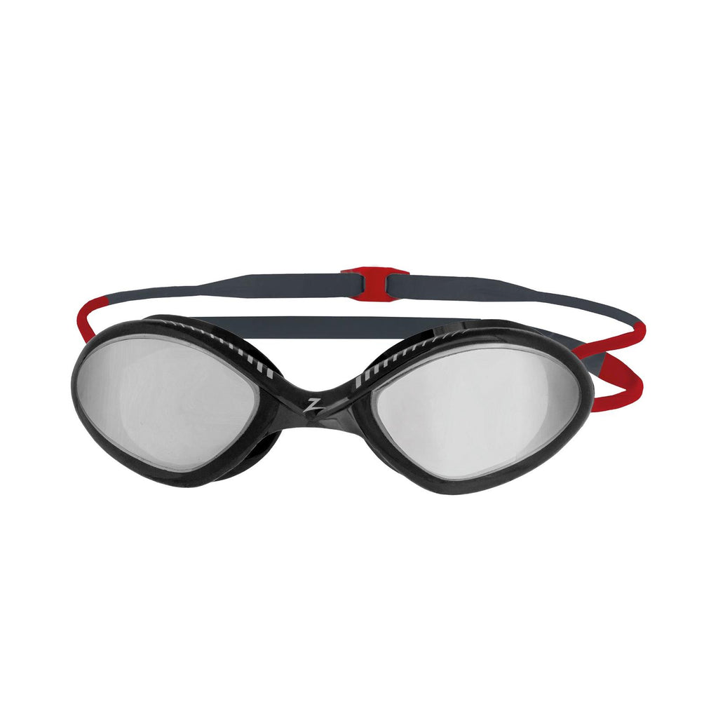 Occhialini da nuoto Tiger Titanio Grigio-Rosso Lenti Specchiate-Fumo Regolari Zoggs 461094GYRDMSMR