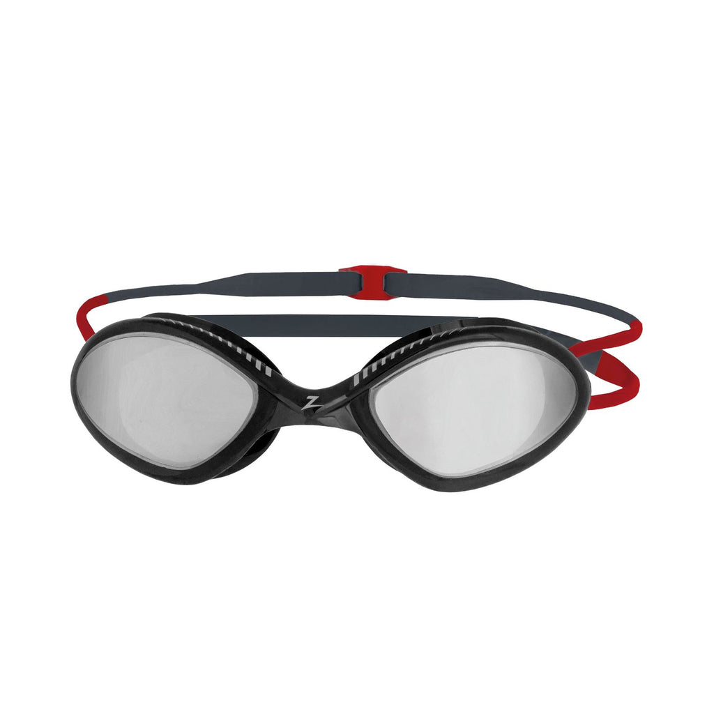 Occhialini da nuoto Tiger Titanio Grigio-Rosso Lenti Specchiate-Fumo Piccole Zoggs 461094GYRDMSMS
