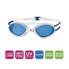 Occhialini da nuoto Tiger Bianco-Blu Lenti Tinte-Blu Regolari Zoggs 461095WHBLTBLR