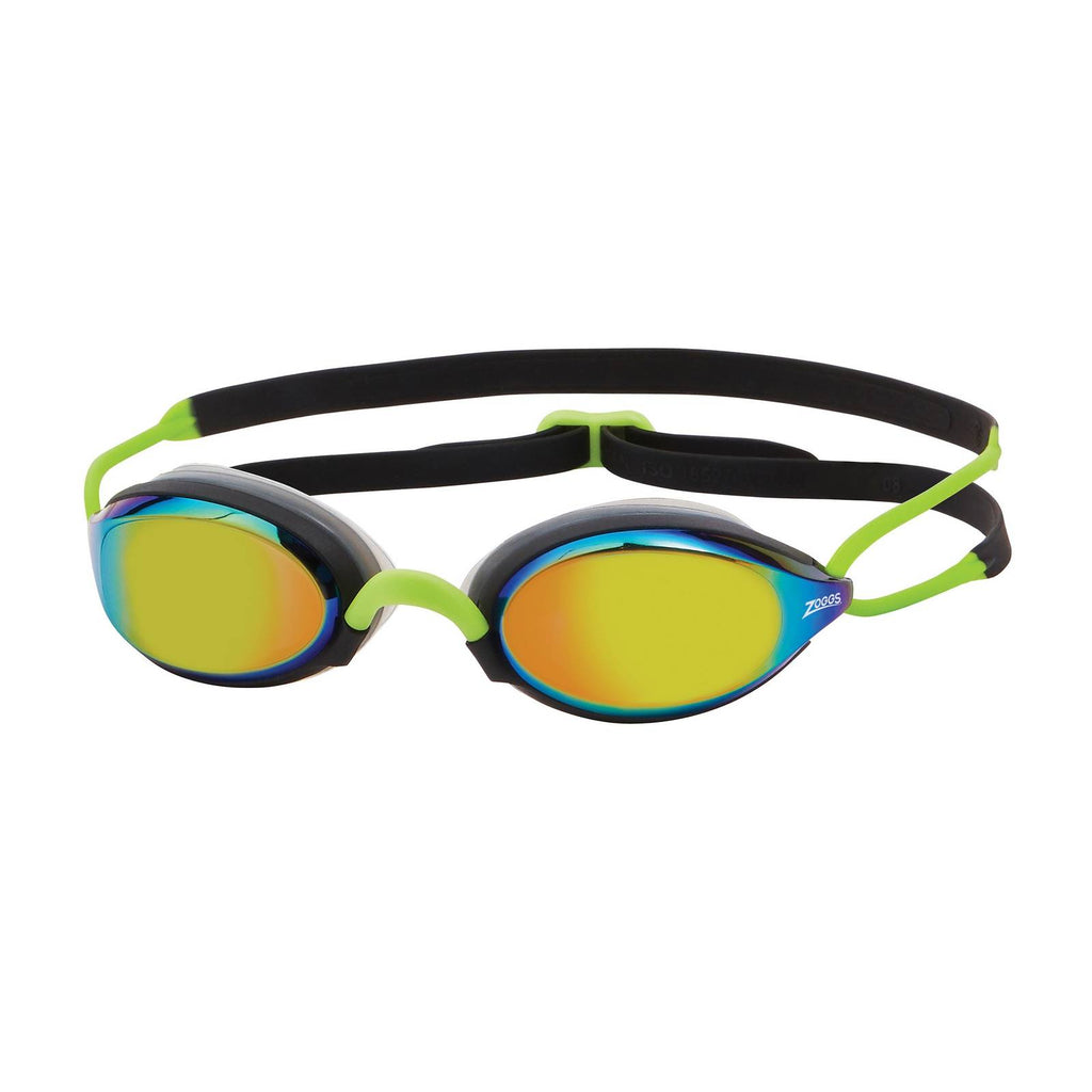 Occhialini da nuoto Fusion Air Titanio Nero-Lime Lenti Specchiate-Oro Zoggs 461106BKLMMGD