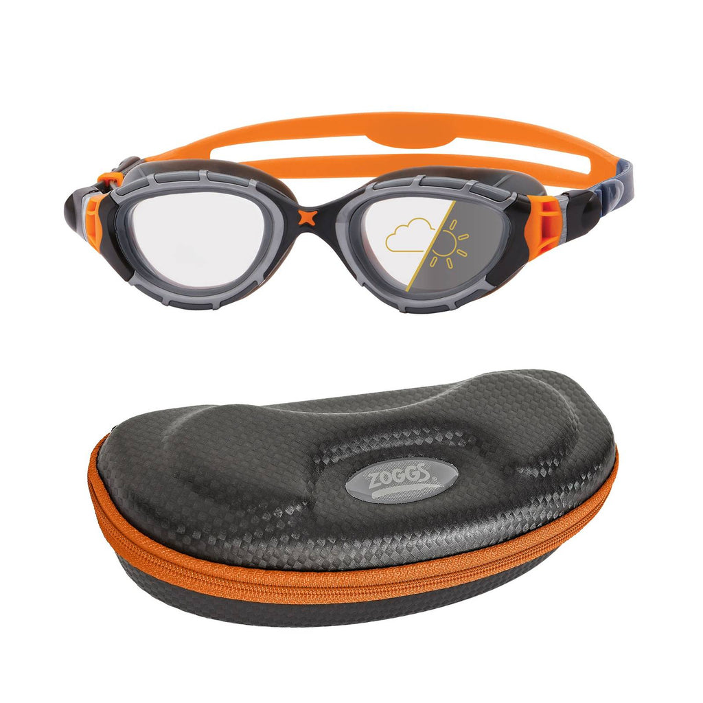 Occhialini da nuoto Predator Flex Reactor Grigio-Arancione-Smoke Piccolo Zoggs 461107GYORRSMS