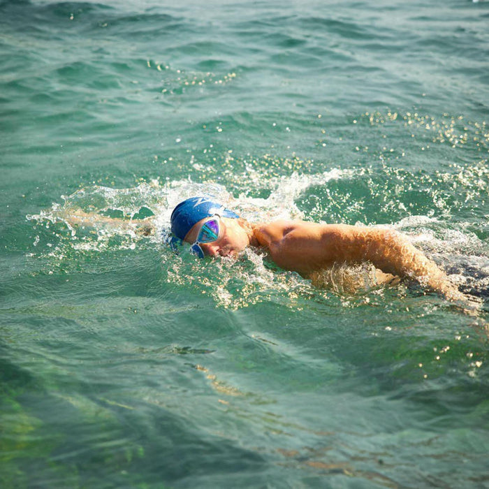 Maschera da Nuoto Horizon Flex Titanio Chiara-Bianca Lenti Mirrored-Blu Zoggs 461109CLWHMBL