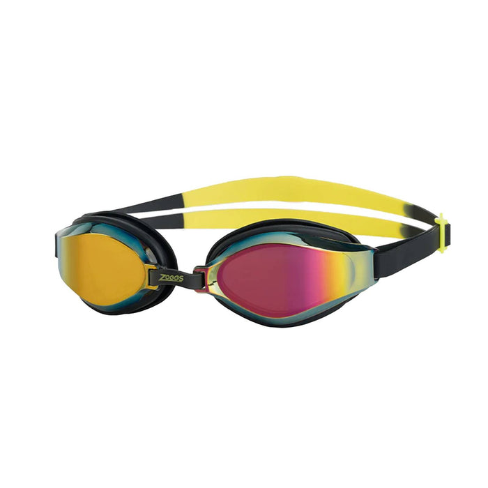 Occhialini da Nuoto Endura Max Titanio Nero-Giallo Lenti Mirrored-Viola Zoggs 461111BKYLMVI