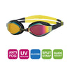 Occhialini da Nuoto Endura Max Titanio Nero-Giallo Lenti Mirrored-Viola Zoggs 461111BKYLMVI