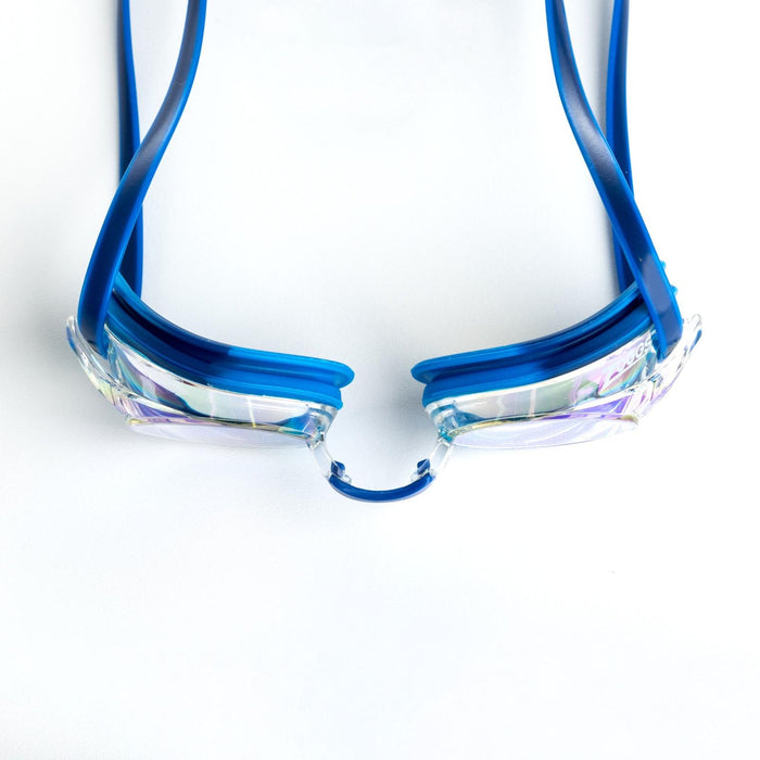 Occhialini da Nuoto Racer Titanio Blu-Luce Lenti Mirrored-Chiare Zoggs 461112BLLBMCL