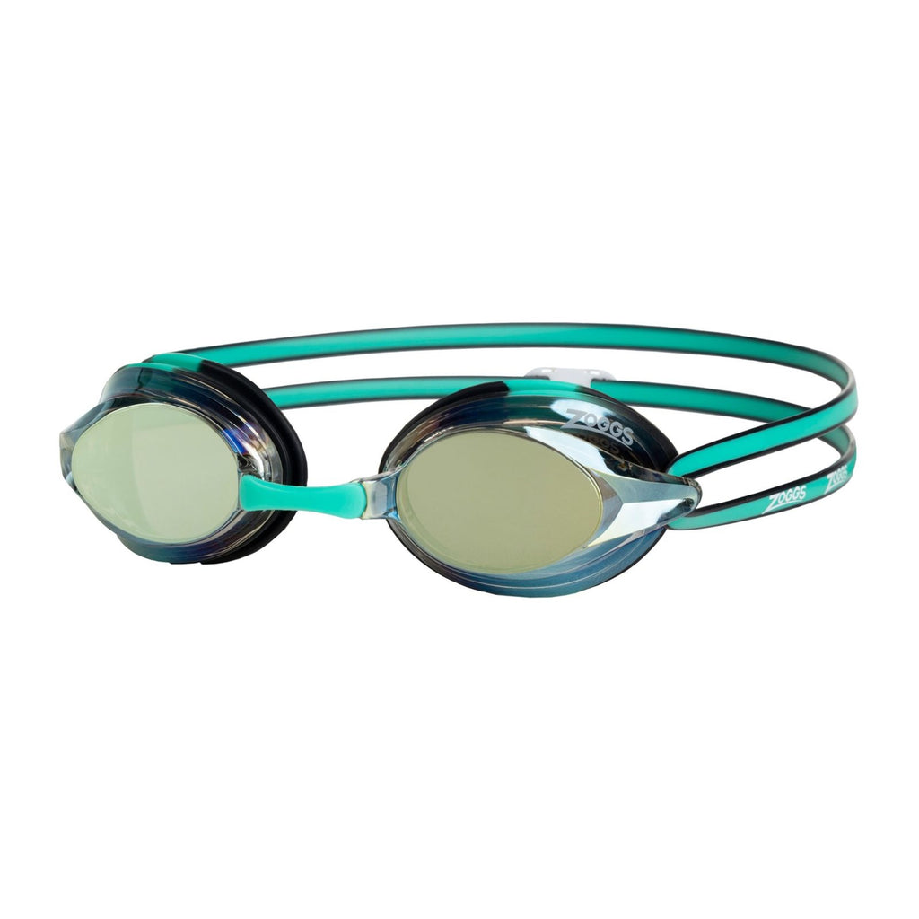 Occhialini da Nuoto Racer Titanio Verde-Nero Lenti Mirrored-Oro Zoggs 461112GNBKMGD