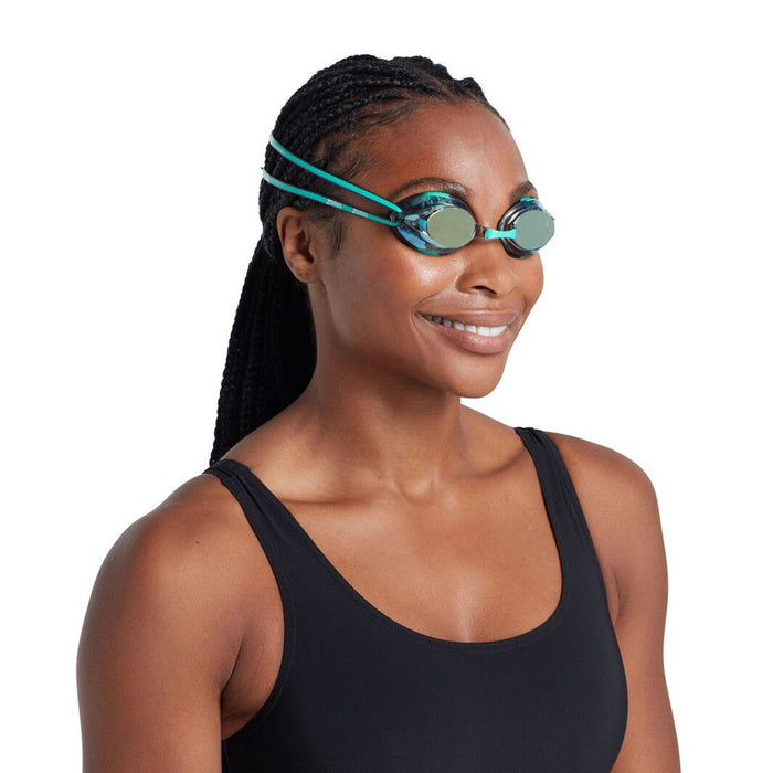 Occhialini da Nuoto Racer Titanio Verde-Nero Lenti Mirrored-Oro Zoggs 461112GNBKMGD