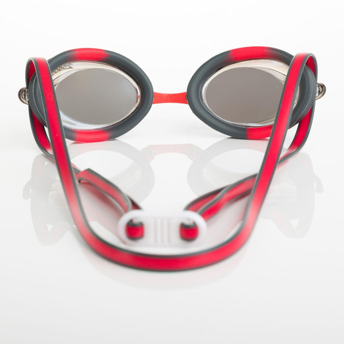 Occhialini da Nuoto Racer Titanio Grigio-Rosso Lenti Mirrored-Oro Zoggs 461112GYRDMGD