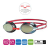 Occhialini da Nuoto Racer Titanio Grigio-Rosso Lenti Mirrored-Oro Zoggs 461112GYRDMGD