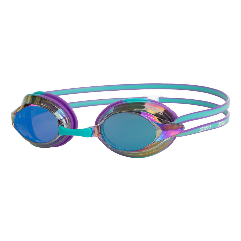 Occhialini da Nuoto Racer Titanio Viola-Turchese Lenti Mirrored-Blu Zoggs 461112VITQMBL
