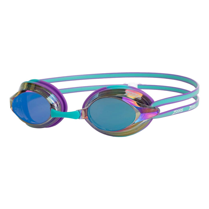 Occhialini da Nuoto Racer Titanio Viola-Turchese Lenti Mirrored-Blu Zoggs 461112VITQMBL