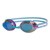 Occhialini da Nuoto Racer Titanio Viola-Turchese Lenti Mirrored-Blu Zoggs 461112VITQMBL
