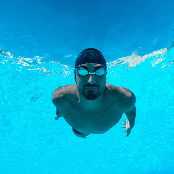 Occhialini da Nuoto Racer Titanio Viola-Turchese Lenti Mirrored-Blu Zoggs 461112VITQMBL