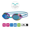 Occhialini da Nuoto Racer Titanio Viola-Turchese Lenti Mirrored-Blu Zoggs 461112VITQMBL