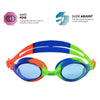 Occhialini da nuoto Bondi Junior Verde-Blu Lenti Fumé-Blu Zoggs 461301GNBLTBL