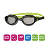 Occhialini da nuoto Phantom 2.0 Junior Nero-Verde Lenti Fumé Zoggs 461312BKBLTSM